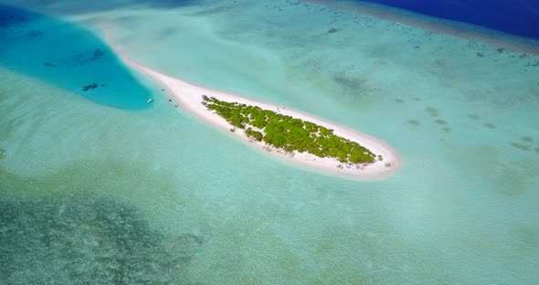 Natural aerial abstract view of a white sandy paradise beach and blue water background in best quali