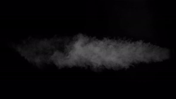 Super Slow Motion Shot of Rising Steam Isolated on Black Background at 1000 Fps