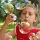 Little Girl Playing With Bubbles 2 - VideoHive Item for Sale