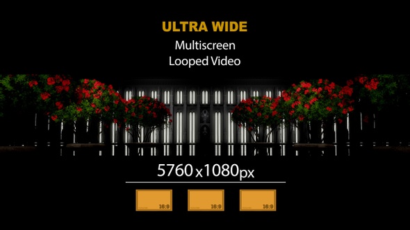 UltraWide HD Gothic Garden Hall 01