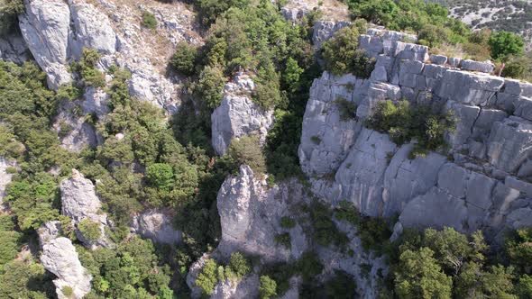 Drone flight around the Bau of St Jean in France