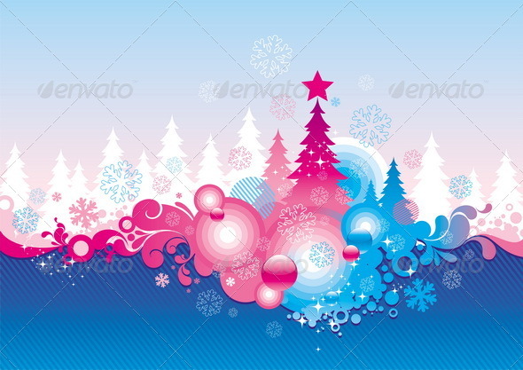 Abstract Christmas Vector Background