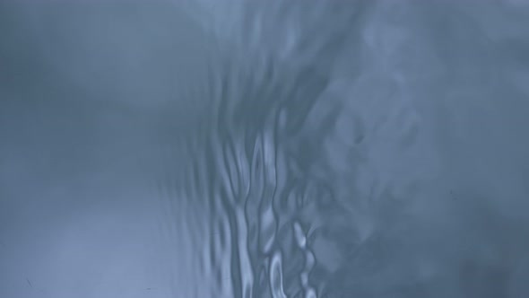 Super Slow Motion Abstract Shot of Deep Blue Water Waves From Top Shot at 1000Fps