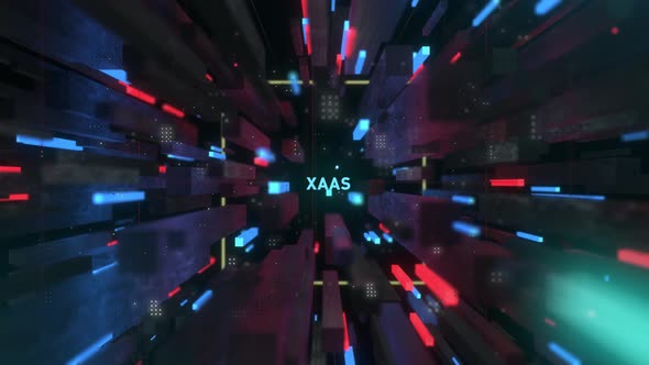 Hitech Digital Scifi Tunnel Word Xaas