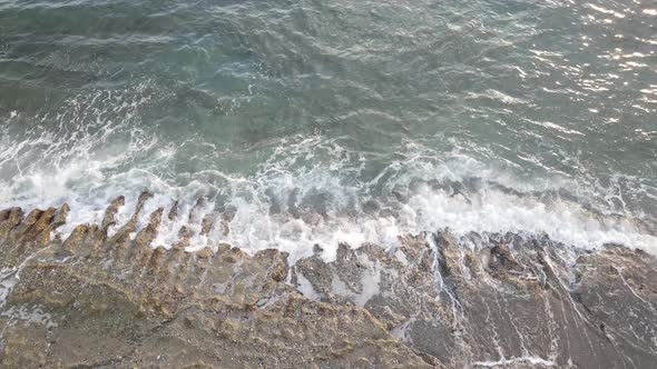 Sea Near the Coast - Close-up Aerial View of the Coastal Seascape