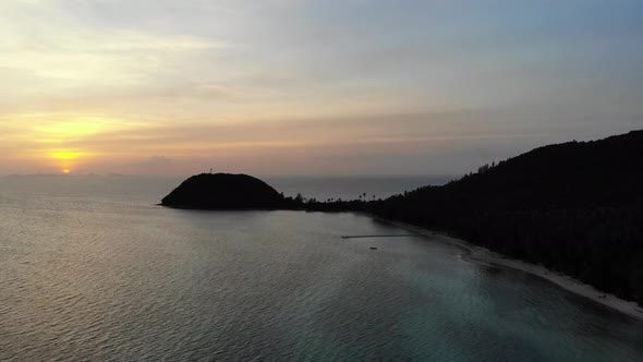 Beautiful high view of nature with sea ocean