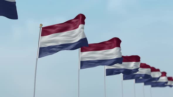 Netherlands Row Of Flags 