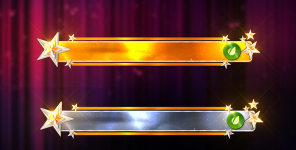 Title Star Gold and Silver Lower Third alt