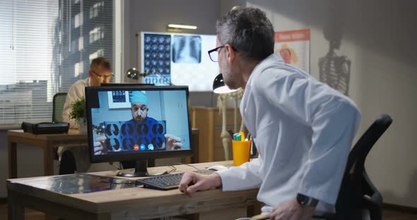 Doctors Having Video Call