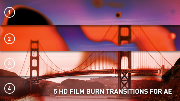 HD Film Burn Transitions