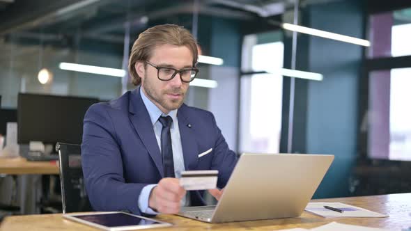 Online Shopping, Businessman Using Credit Card for Online Payment 