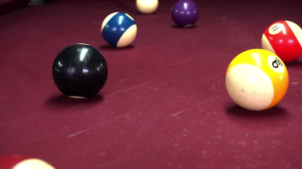 Billiards, Billiard Table. Balls on the Billiard Table