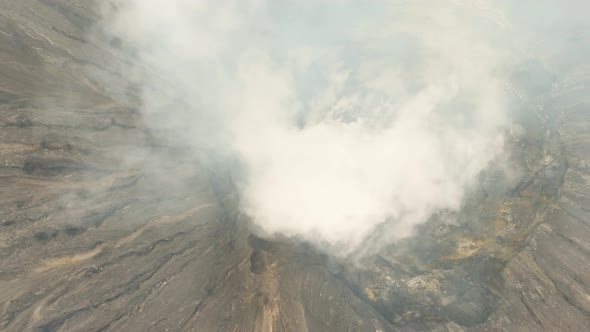 Active Volcano with a Crater. Gunung Bromo, Jawa, Indonesia