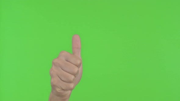 Thumbs Up, Green Chroma Key