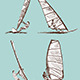 Windsurfing Sketch Set - GraphicRiver Item for Sale