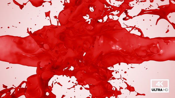 Red Paint Splash Collision alt