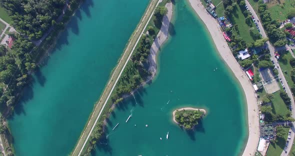 Aerial view of Wake Park Jarun