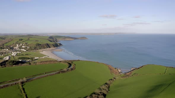 The Picturesque Aerial Views of the Cornish Coastline in the UK