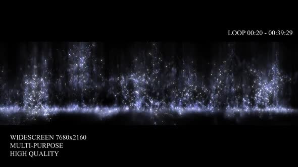 Magic Snow Particles - Widescreen Background