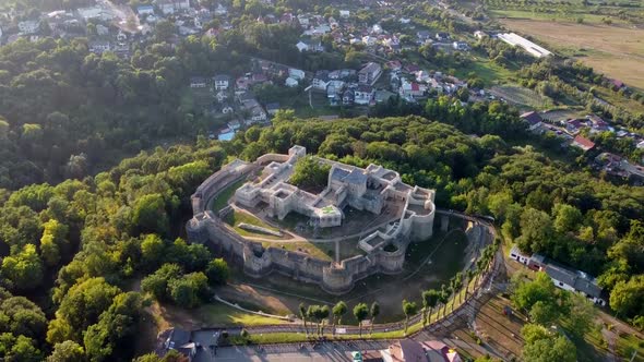Aerial View Of Suceava Fortress In Moldavia, Romania