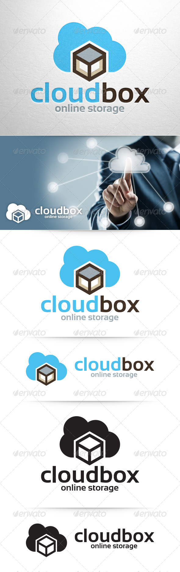 Cloud Box Logo Template