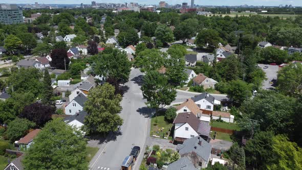 Residential neighbourhood small homes in Carlington Ottawa