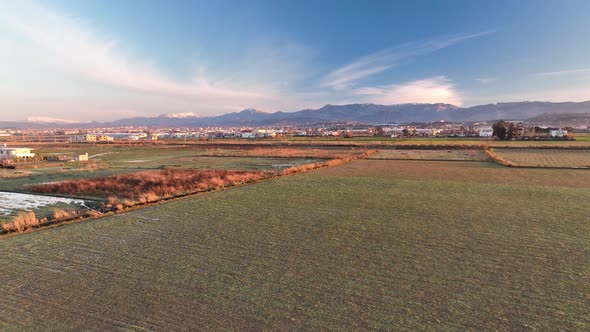 Farm Background Texture 4 K Aerial View