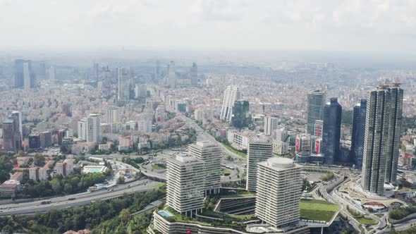 City And Skyscrapers Aerial View