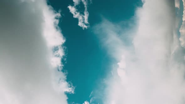 Fluffy Clouds Cloud Sky Blue Moving In Blue Cloudy Sky