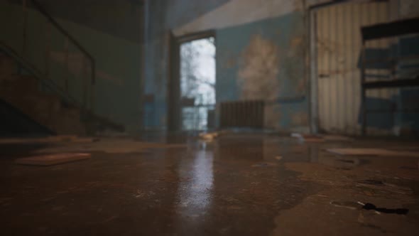 Interior of the Abandoned Soviet Building alt