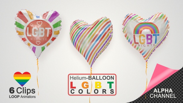 LGBT Color Helium Balloons