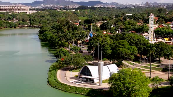 Pampulha lake at downtown Belo Horizonte Minas Gerais Brazil