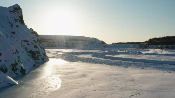 Ice Rally Racing in Winter