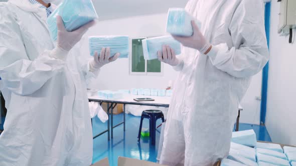 Face Mask Production Line in Modern Factory