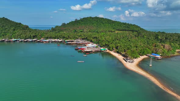 Aerial View of Koh Phitak or Phithak Island in Chumphon Thailand