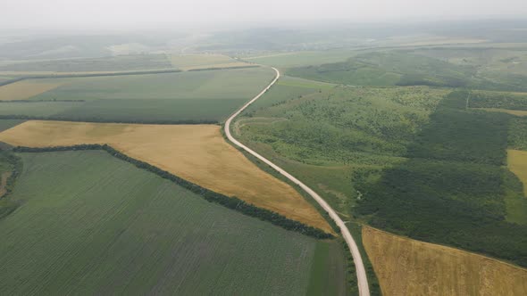 Country View of Aerial View Nature Scenery