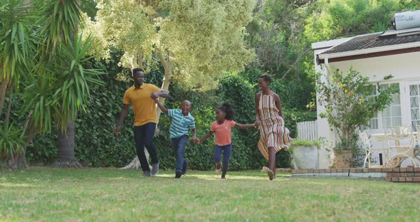 Happy family spending time together