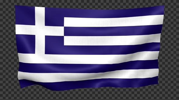 Greece Flag Waving Looped