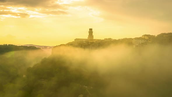 Time Lapse of Pitigliano Old Town in Italy