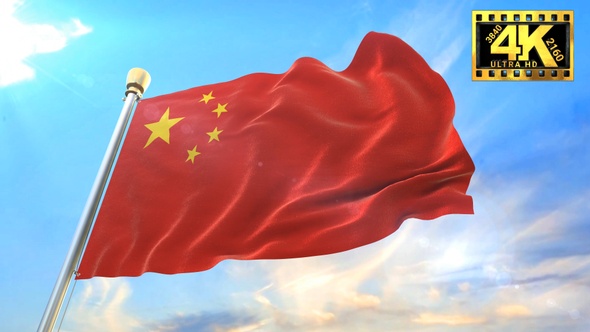 4K China Flag