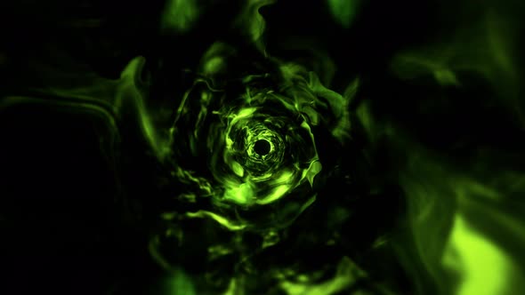 Abstract Green Toxic Energy Effect 4K 01
