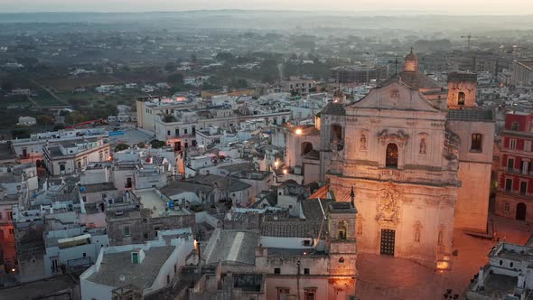 Aerial view of Martina Franca, Italy