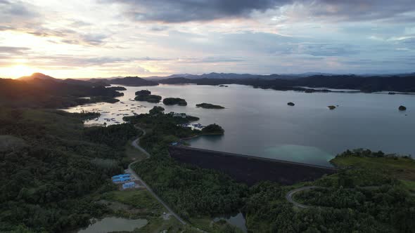 Aerial View of Fish Farms in Norway