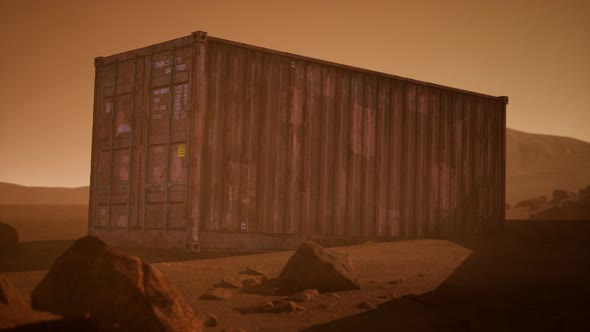 Abandoned Shipping Container in the Desert