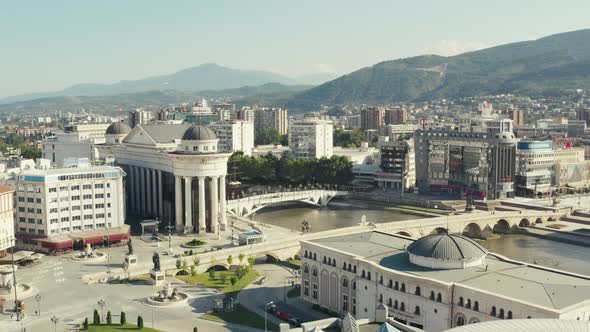 Aerial View of Skopje Macedonia