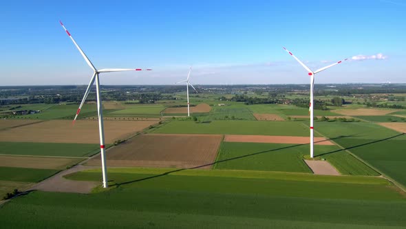 Aerial Footage of Wind Turbines