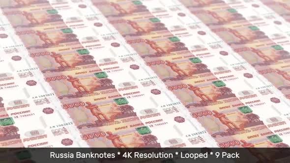 Russia Banknotes / Russian Money / Ruble / Rouble / RUB руб 9 Pack - 4K