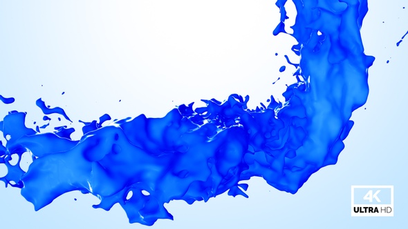 Twisted Blue Paint Splash V4