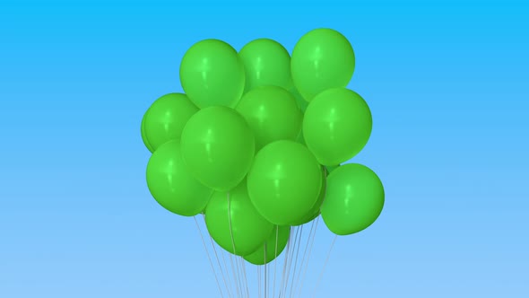 Green Helium Balloons