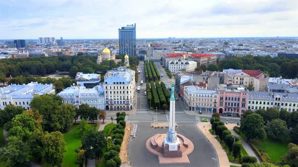 Statue of liberty Latvia Riga